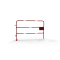 Barrier grille | red coated with logo area
